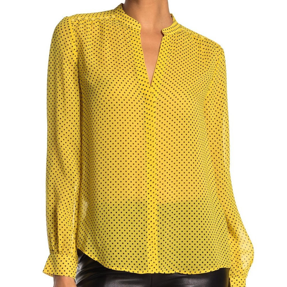 NWT Joie Mintee G Polka Dot Silk Top, XS